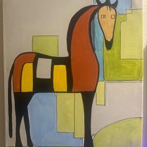 Art by Me-Abstract Horse Acrylic Painting
